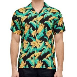 Sundek Goldenwave Hawaiian Short Sleeve Button Down Casual Shirt Medium NWT